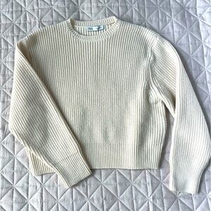 Zara cream crop knit sweater